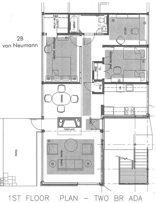 apartment floor plans. Floor Plan - Two BR ADA