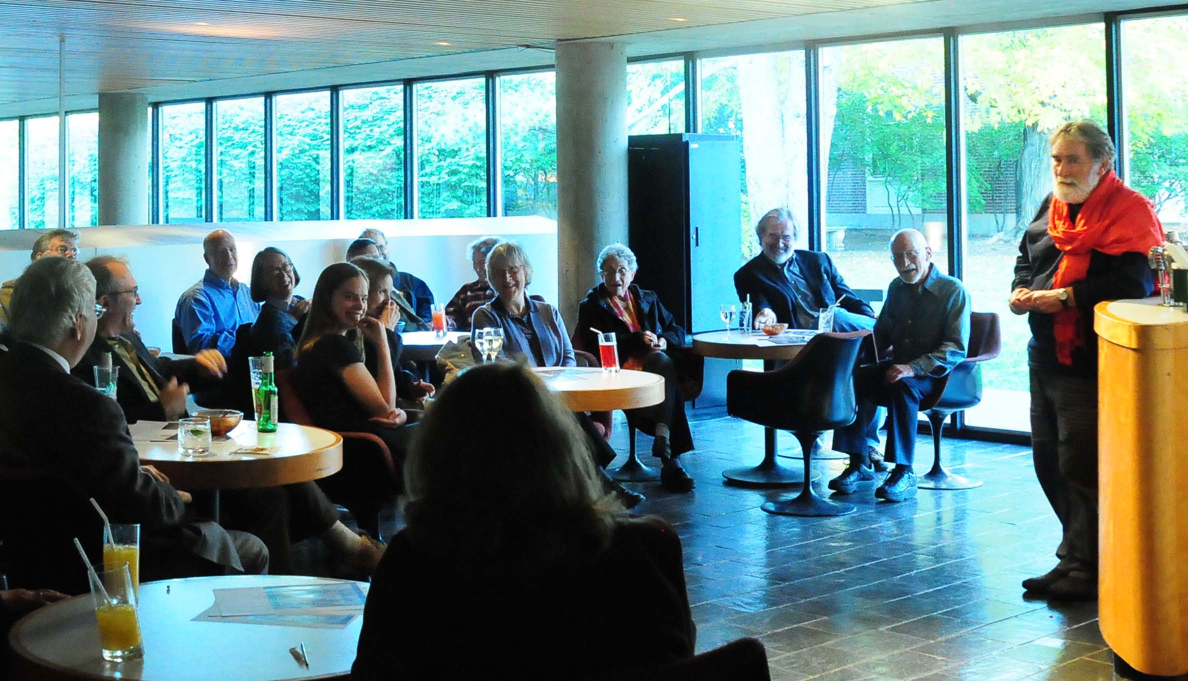 Tom Phillips speaking - photo by Bentley Drezner