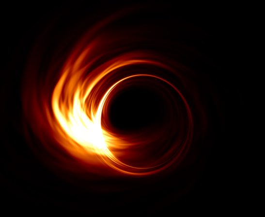 Computational model of plasma accreting into a black hole