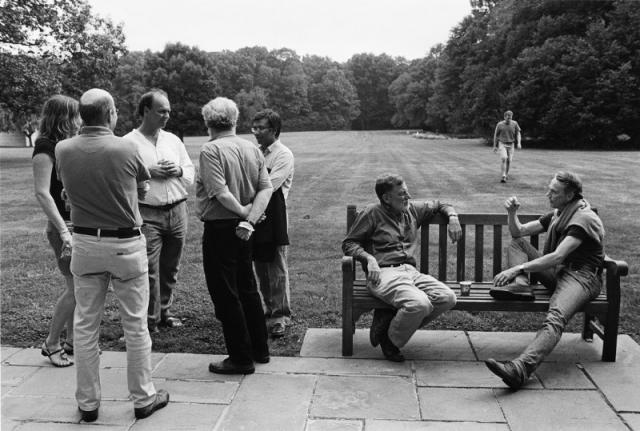 Members at Teatime, outside Fuld Hall, Fall 2009