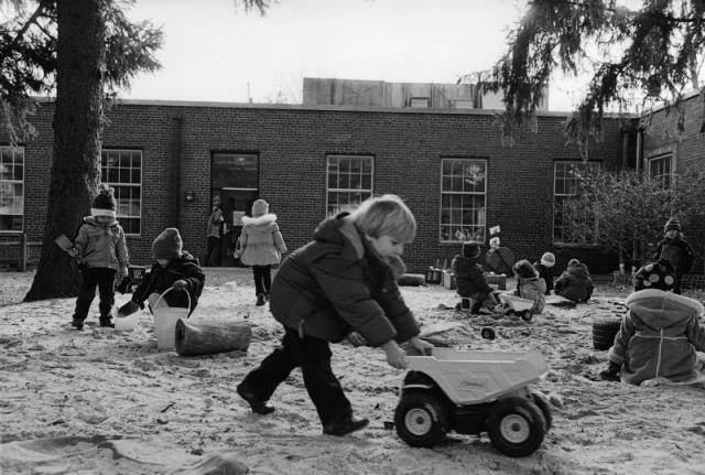 Crossroads Nursery School playground, Winter 2010