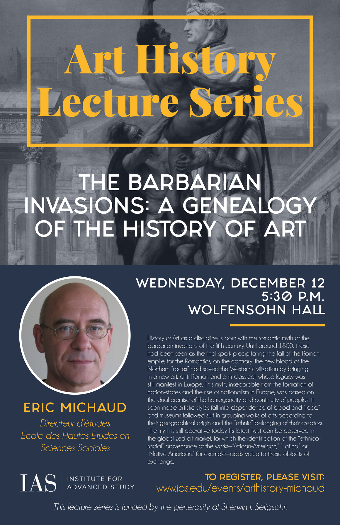 Art History Lecture Events Institute for Advanced Study