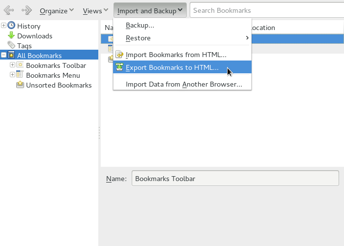 Beregn hierarki Såvel How do I transfer my Firefox Bookmarks to my workstation? - School of  Mathematics | Institute for Advanced Study