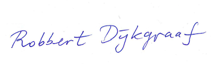 Robbert Dijkgraaf signature