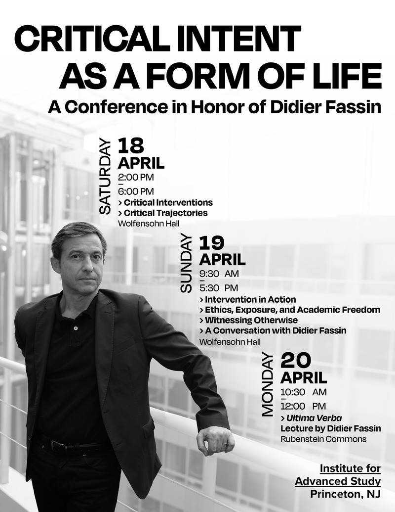 Didier Fassin Conference flyer with conference details.