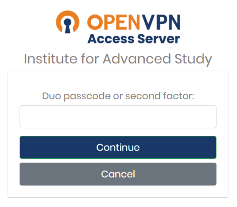 OpenVPN Duo Prompt