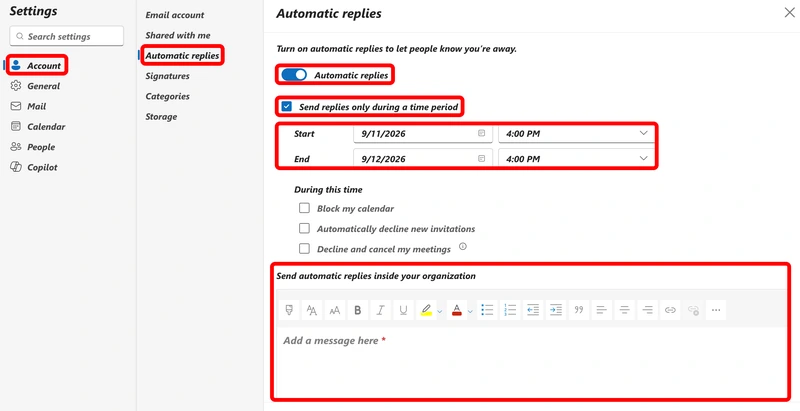 Outlook 365 - Automatic Response GUI - TOP