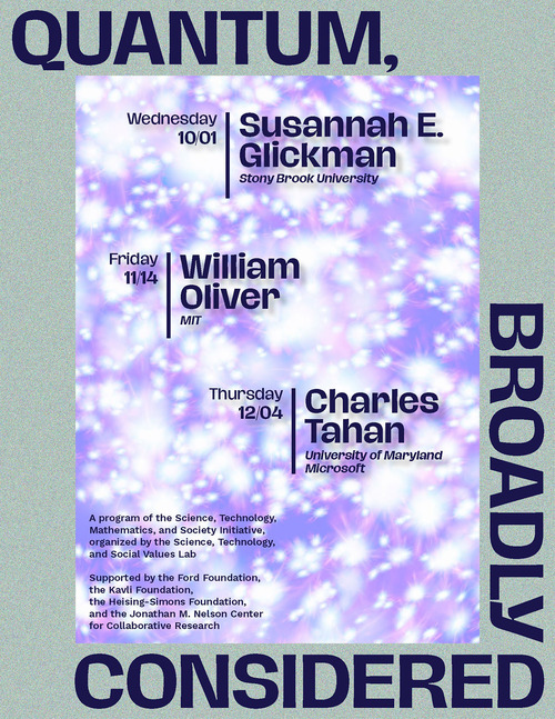 Quantum, Broadly Considered Speaker Series poster