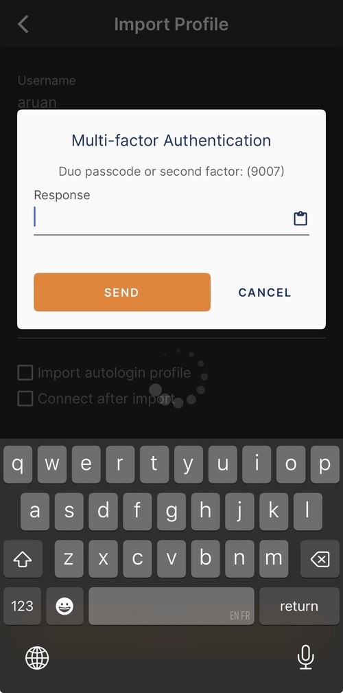 OpenVPN app with Duo prompt