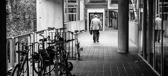 Bicycles located outside Simons Hall