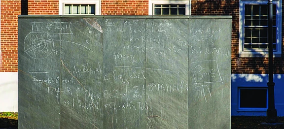 Blackboard Outside of Bloomberg Hall