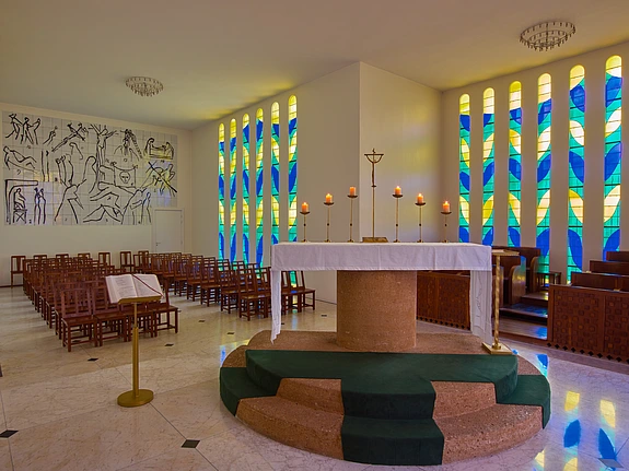 Interior view of the Chapel of the Rosary, Vence
