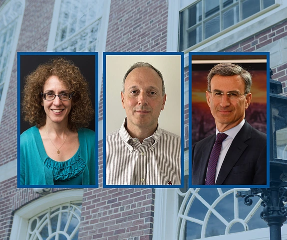 Headshots of Victoria Kaspi, Kevin MacMillan, and Peter Orszag