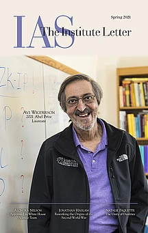 Cover for the Institute Letter 2021 featuring Avi Wigderson