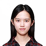 A headshot of Yiran Erinn Sun.  She is wearing a plaid collared shirt and standing in front of a white backdrop.