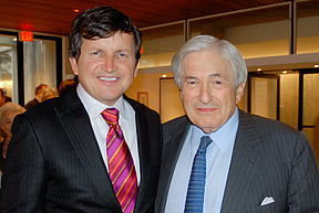 Charles Simonyi poses with Sir James Wolfensohn