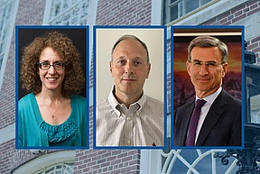 Headshots of Victoria Kaspi, Kevin MacMillan, and Peter Orszag