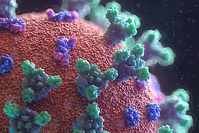 Artist's representation of COVID-19