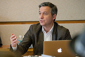 Didier Fassin speaks during a seminar at IAS