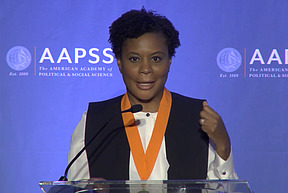 Alondra Nelson at the podium