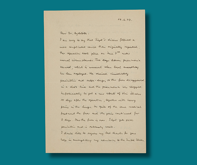 Braun to Aydelotte letter