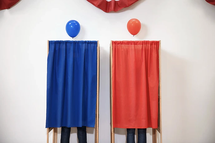 Blue and Red voters