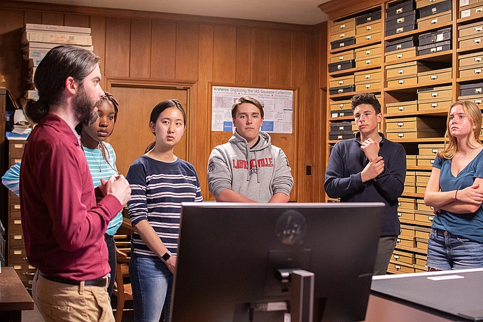 Lawrenceville School class visit to IAS