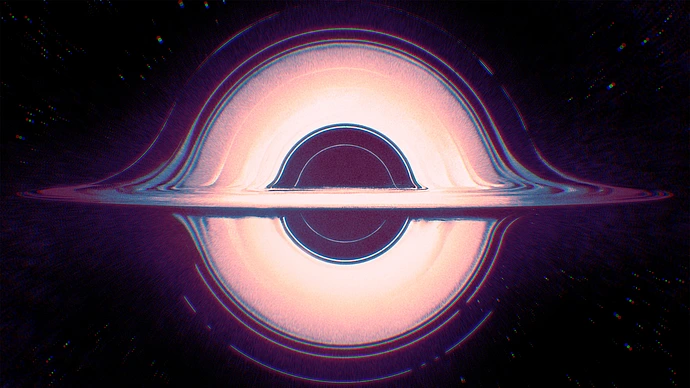 Artist's depiction of a black hole