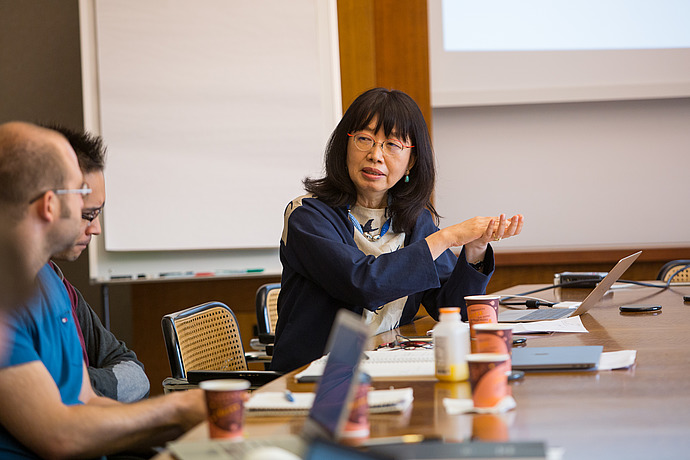 Eiko Ikegami during a seminar at IAS