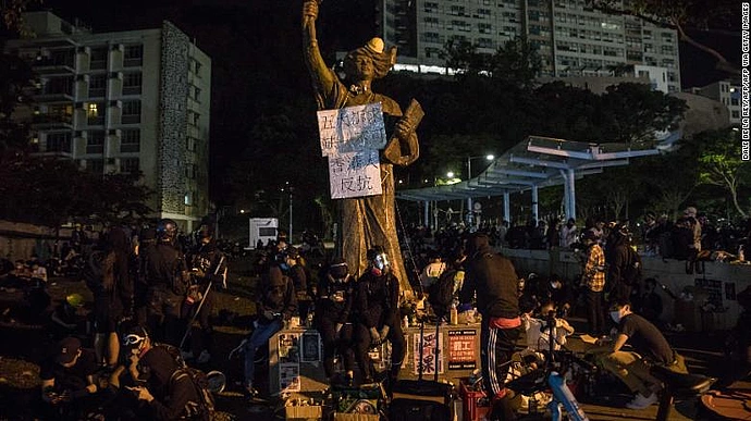 Hong Kong's new rules have created confusion in the classroom. Some parents are pulling their children out