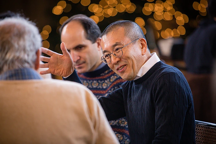 Hirosi Ooguri at lunch