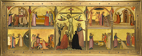 The reconstructed St. John Altarpiece by Francescuccio Ghissi.