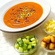 Gazpacho in a bowl.
