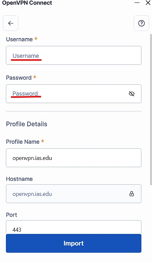 OpenVPN requesting username and password