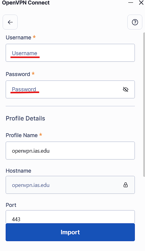 OpenVPN requesting username and password