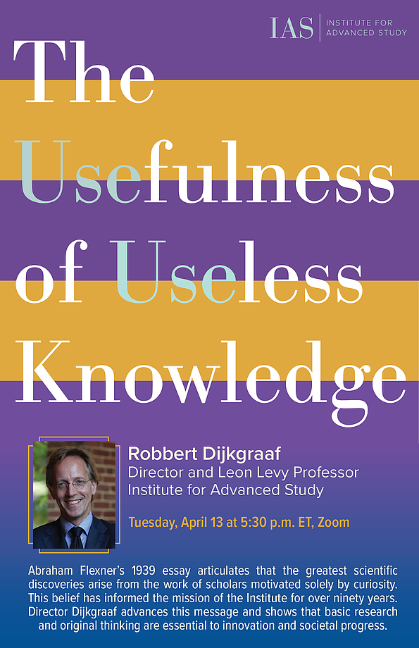 The Usefulness of Useless Knowledge – Robbert Dijkgraaf talk