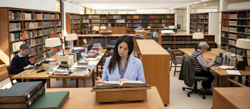 SHS scholars working in library