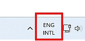 image of the international layout selected