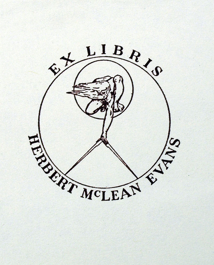 Herbert McLean Evans' book plate