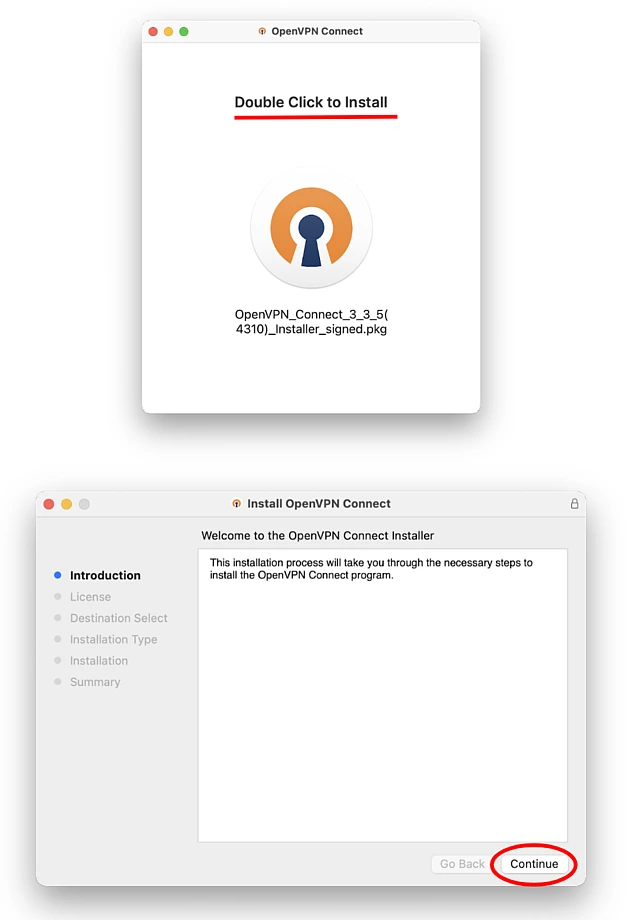 install openvpn connect