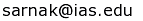 Peter Sarnak email address