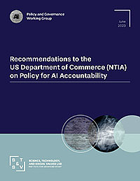 Cover Recommendations to NTIA on Policy for AI Accountability