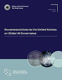Cover Recommendation to UN on Global AI Governance, Sept. 2023