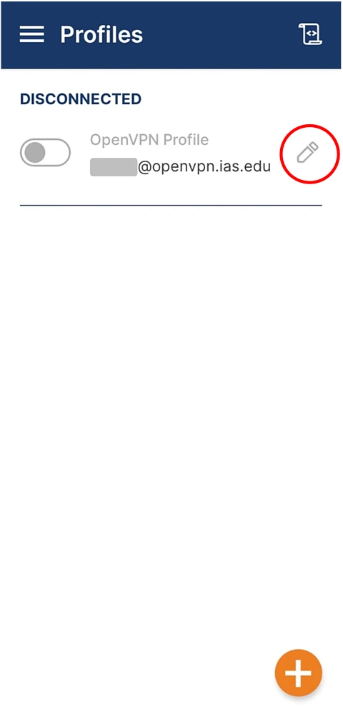 OpenVPN Profiles Page