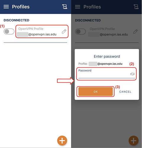 OpenVPN turn on pop-up