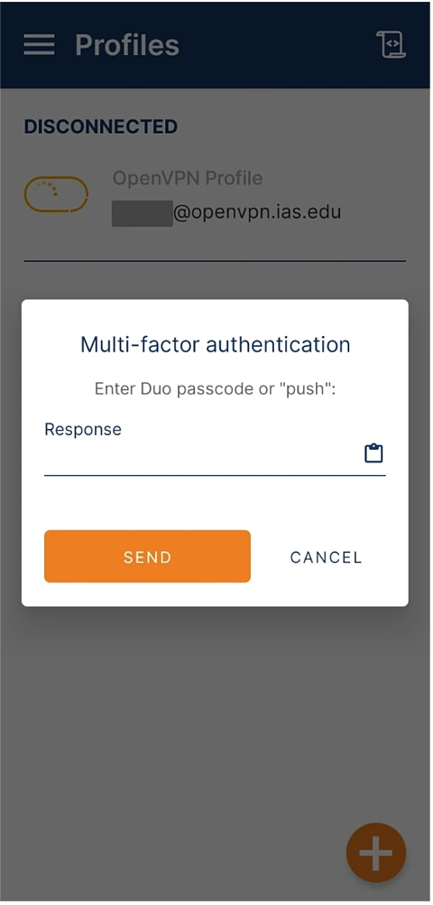 OpenVPN Duo Authentification Pop-up