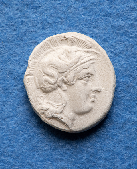 plaster cast coins athena