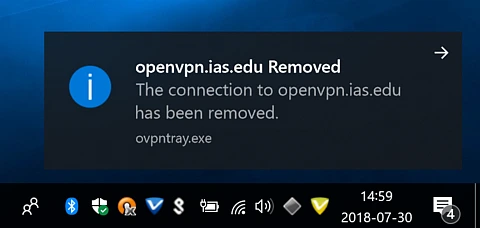 Confirmation pop up that profile is removed.