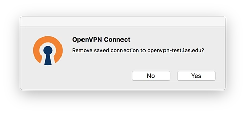 Confirmation dialog to remove profile.