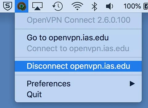Disconnect from OpenVPN.